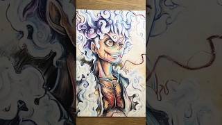 Drawing Of Anime Luffy Gear 5 ✍️☠️ #youtube #youtubeshorts #luffy #gear5