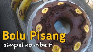 CARA BUAT BOLU PISANG PANGGANG COKLAT - bikin nya gampang gak ribet