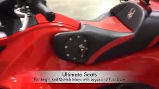 Ultimate Seats - Spyder RT with Full Bright Red Ostrich Inlays