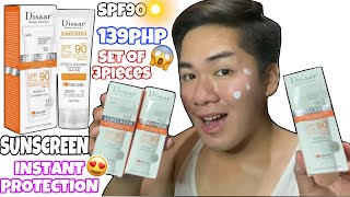 SPF90 DISAAR SUNSCREEN INSTANT PROTECTION ✨ 3pieces 139php lang?!😱