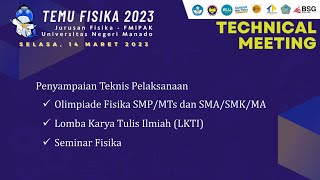 Technical Meeting Temu Fisika 2023