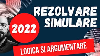 Bac Logica si argumentare - Simulare 2022