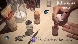 ASMR Español - Pintando mis uñas 💅🏼/ manicure relajante / nail care / hand massage (soft spoken)