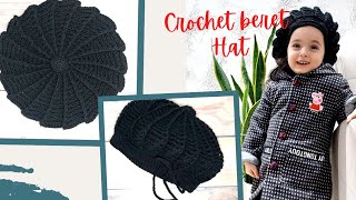 How To Crochet an Easy French Beret hat | Crochet 3D Beret | Step By step