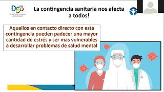 “Salud Mental en personal de salud ante la contingencia de COVID-19”, 20 agosto 2020