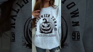 Spooky Sneak Peek: Halloween Town Crewneck! 🎃👻  #ootd #halloween #fall #spookyseason #spooky