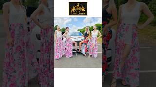 #MarvinNonisUK #StunningOutfits #FlowingFloralTrains #OriginalDesigns #SpringtimeDelight #rollsroyce