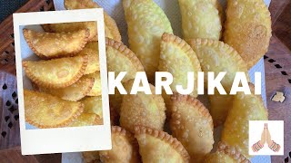 dry coconut karjikayi recipe for Ganesh Chaturthi / Sankranthi recipes / Gujiya /Navratri recipes