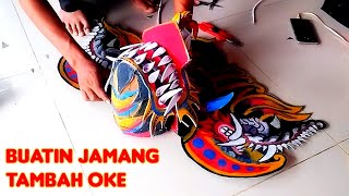 membuat barongan kucingan Devils dari busa ati part 3 // di buatin jamang terlihat keren