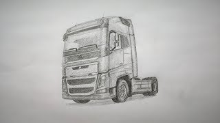 Drawing a truck Volvo FH16