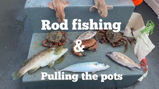 rod fishing and doing the pots