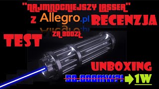 Najmocniejszy Laser Niebieski z Allegro -Test, Recenzja! #zemną