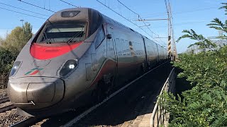 INV Milano Centrale-Bologna S.Donato ETR610.008 in livrea FrecciArgento in transito ad Anzola Emilia