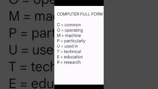 Computer full form 💻#computer