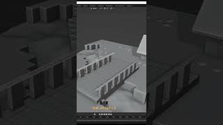 3D Bridge modeling I blender modifier I Simple Deform -mds design #shorts   🥰