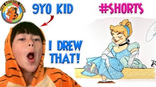 9yo Autistic Savant Draws - Cinderella | Disney