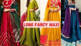 LONG PARTY WEAR MAXI_Home made MAXI_Fancy maxi for Function and weddings