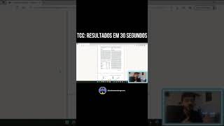 Como Fazer RESULTADOS do TCC em 30 segundos #shorts