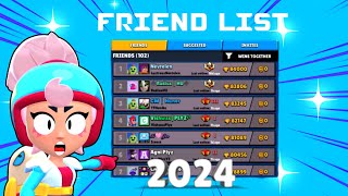 My friend list 2024