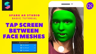 How to create a Screen Tap to Switch Between Face Meshes [SPARK AR Step-by-Step Tutorial]