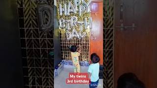 3 yrs birthday celebration of my kids #twins#2024 #birthdaycelebration #youtubeshorts