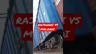 CHAR CHAKKA WALI GADI #RAJDHANIVSDURANTO #rajdhaniexpress #malgadi #rail