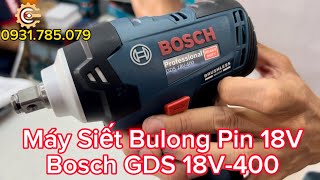 Máy Siết Bulong Dùng Pin 18V Bosch GDS 18V-400 SOLO| 18V BL Cordless Impact Wrench| Công Cụ Máy Móc