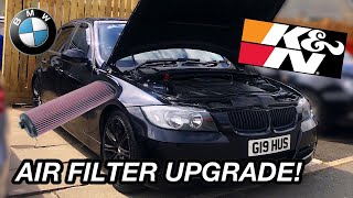 BMW E90 318D Air Filter Replacement | K&N Air Filter Upgrade