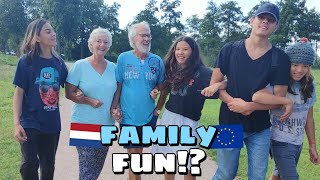 fun FAMILY WALK around a LAKE 👟 Meeting Grandparents (again :) 🌴 The Hightrees 🌲 Family Vlog