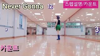 낮은중급 스텝설명Never Gonna Count:64 Wall:2 Level: Easy Intermediate