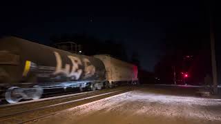 CSX 4563 SD70MAC leads CSX  M301 with a nice K5LA at Piscataway