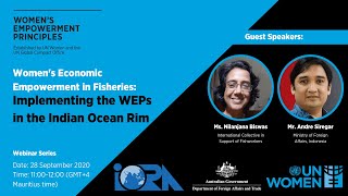 UN Women IORA Webinar: WEE in Fisheries: Implementing the WEPs in the Indian Ocean Rim