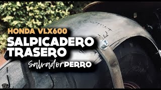 Honda vlx600 Bobber rear fender installation.