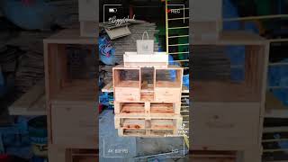 Collapsible Pallet Bedfame with Side Table | Biggz Wood Trading 011