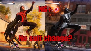 Marvels Spider-man 2 NG+ update - no suit change on symbiote surge?