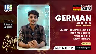 For the finest German Language Online/Offline Preparation, contact IRS Group