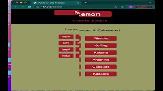 Javascript Pokemon Battle Project