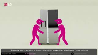 Soporte LG España - Montaje y desmontaje de puertas del Frigorífico Side-by-Side LG