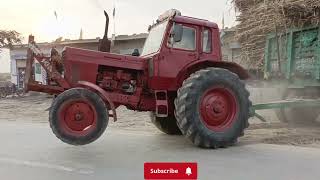 Belarus tractor Full load Trailer 22 weel. Break Fail in live accident