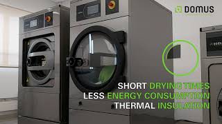 Efficient dryer for laundry with air recovery system. www.domuslaundry.com