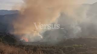 Tym i dendur dhe erë e rëndë, zjarr masiv në Inceneratorin e Elbasanit, rrezik për banorët