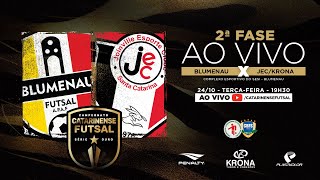 CAMPEONATO CATARINENSE SÉRIE OURO 2023 - 2ª FASE - Blumenau Futsal X JEC/Krona