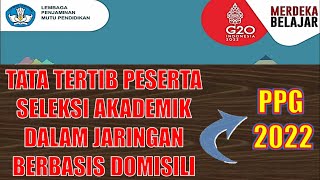 TATA TERTIB PESERTA SELEKSI AKADEMIK DALAM JARINGAN BERBASIS DOMISILI