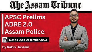 11 to 20 December 2023 | Weekly Assam Current Affairs | ADRE 2.0 | Assam Police | APSC