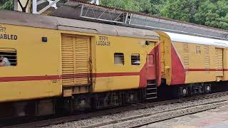 16613 Rajkot-Coimbatore Express  Xing With VANDEBHARAT EXPRESS AT ANAND JN WITH LALAGUDA WAP7