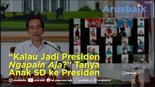 Menyambut Hari Anak Nasional Presiden melakukan Konferensi Video dengan Anak SDN Sudimara, Banyumas