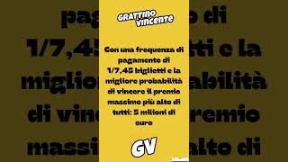 Qual'è il miglior Gratta e Vinci? #shorts #shortsvideo