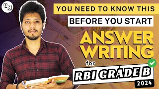 How To Start Answer Writing For RBI Grade B Phase 2 | RBI Grade B 2024 Notification | UNleash RBI