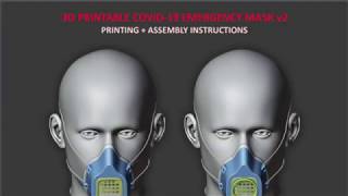 Coronavirus / COVID-19 N95 Style Mask Printed with PLA on DaVinci 1.0 3D Printer