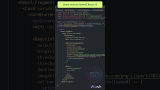 How to Check Internet Speed 🔥  React Js #shorts #short #trending #reactjs #javascript #speed